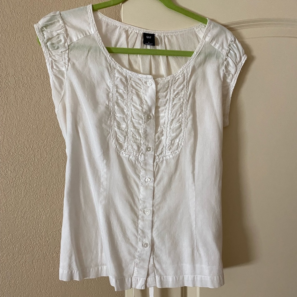 GAP Cap Sleeved, Tie-back Blouse, Size L